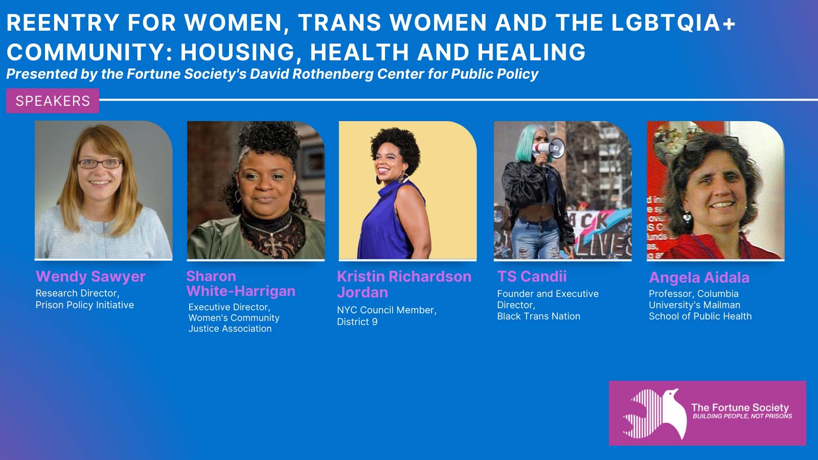 Reentry for Women, Trans Women & the LGBTQIA+ Community: Housing, Health and Healing