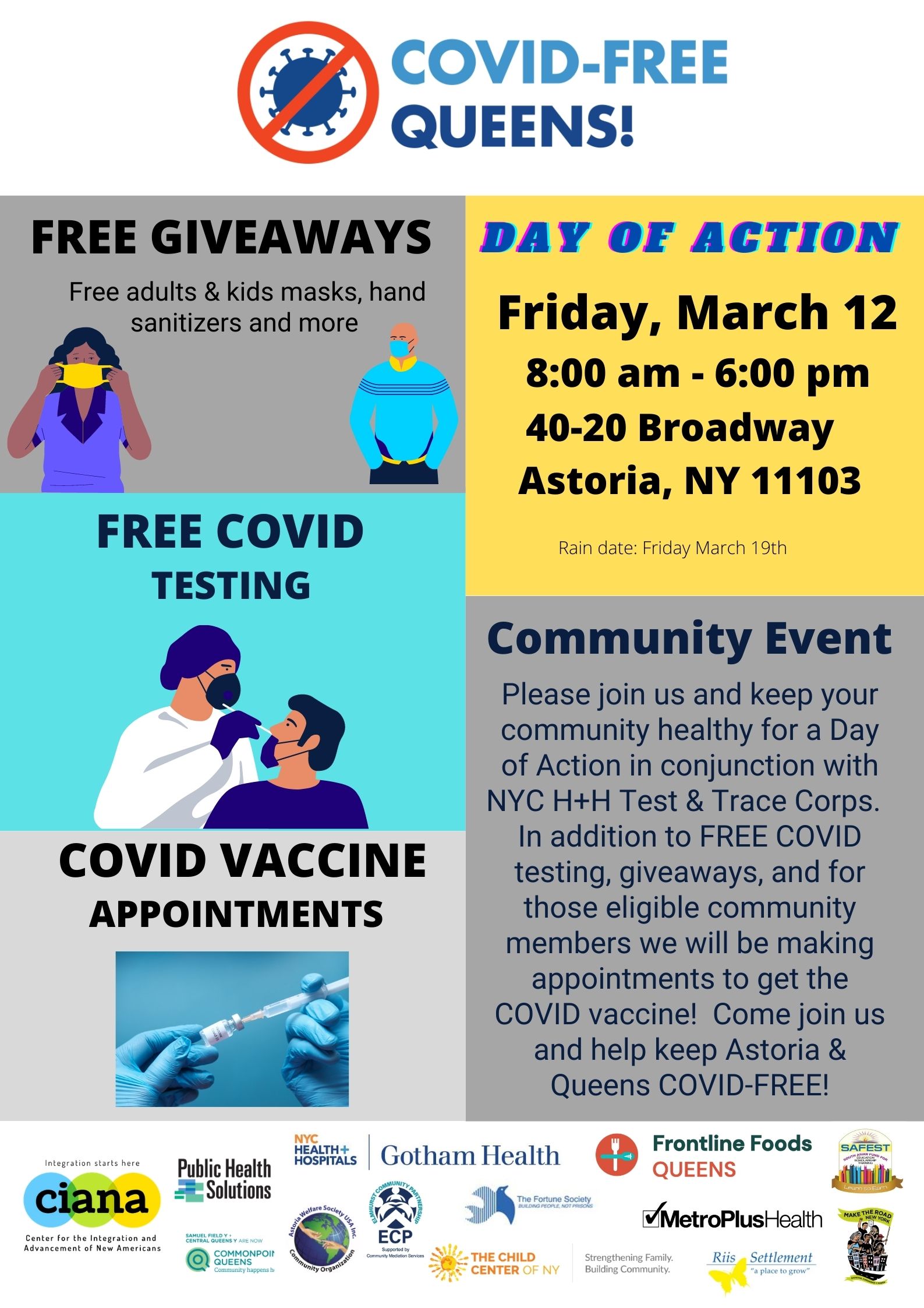 COVID-Free Queens Astoria Day of Action